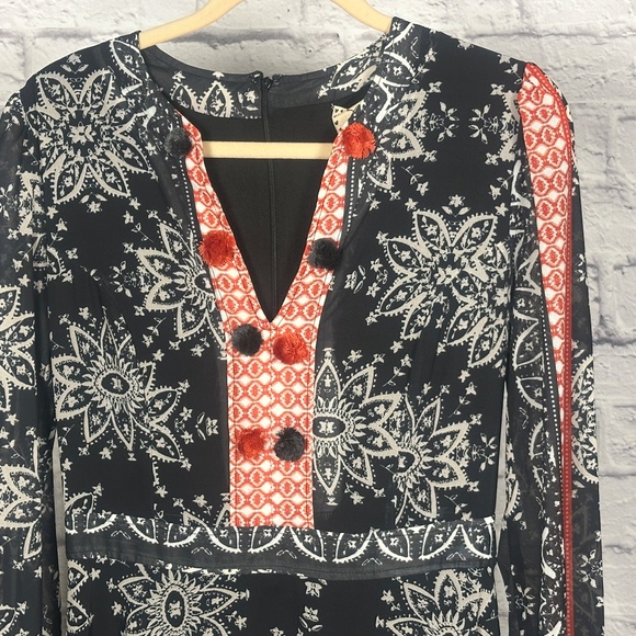 Sheryl Crow Boho Floral Print Maxi Dress with Sheer Sleeves - Picture 8 of 16